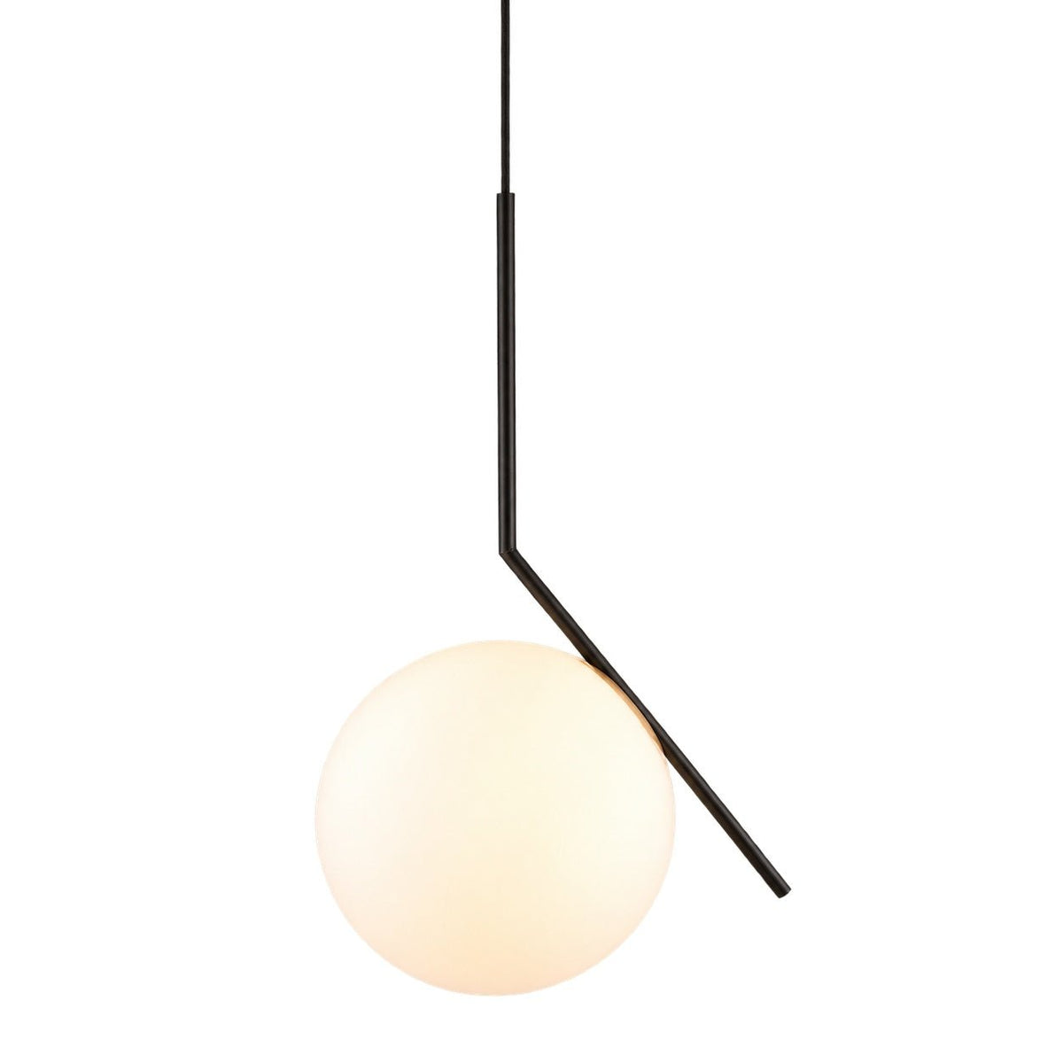 Sticks Pendant Light - Black / Opal, white background product image