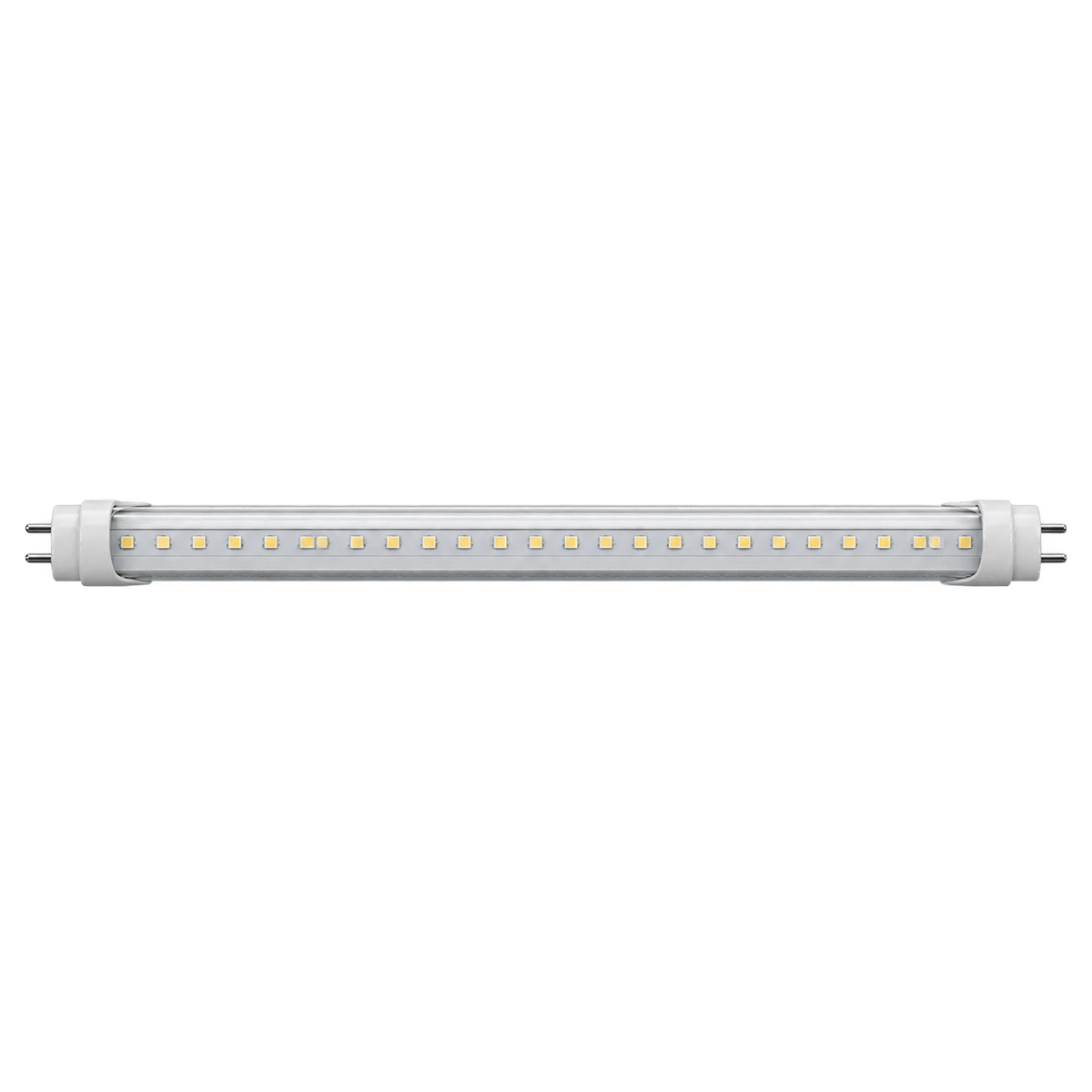 1200mm clear T8 LED tube warm white on transparent background