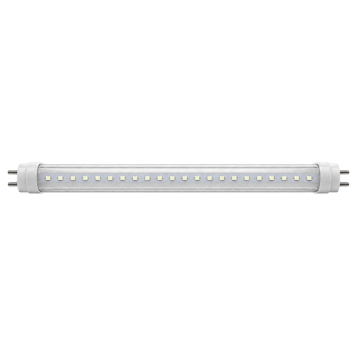 600mm clear glass T8 LED tube cool white on transparent background