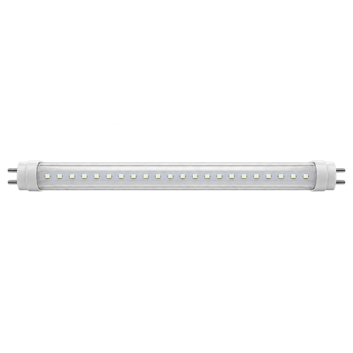 600mm clear glass T8 LED tube cool white on white background