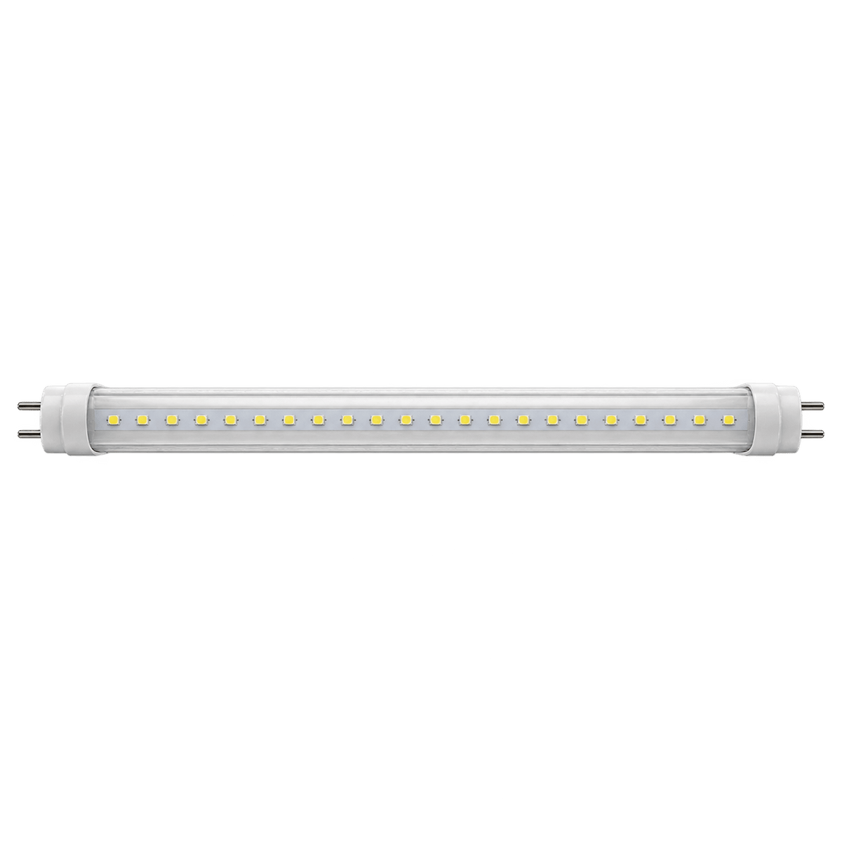 600mm clear glass T8 LED tube warm white on transparent background