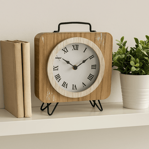 Table Clock - Wood Finish - Future Decor