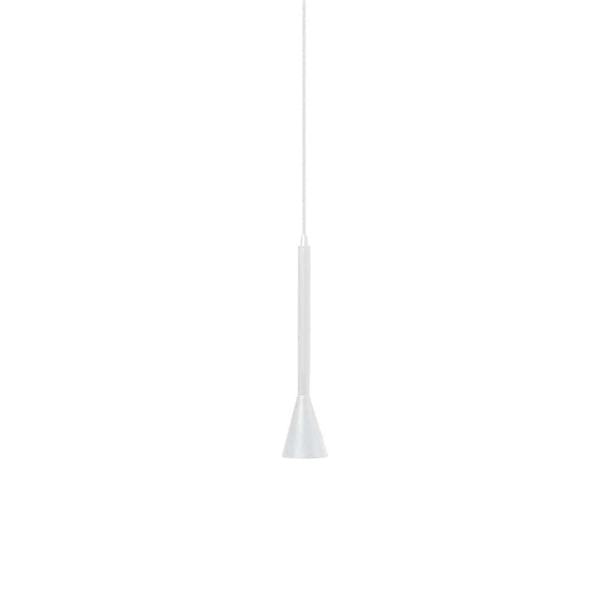Torre Medium GU10 flute pendant in white — white background