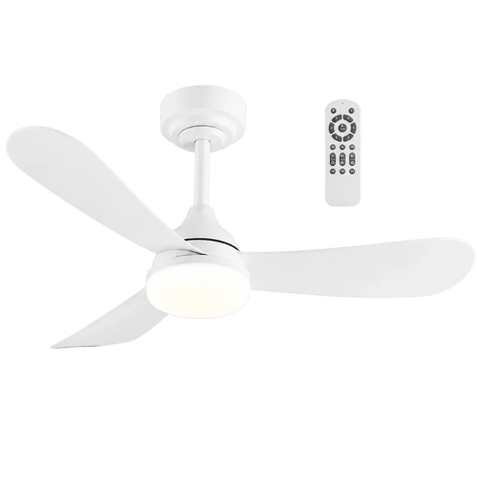 White 3-Blade LED Ceiling Fan - 18W 3CCT