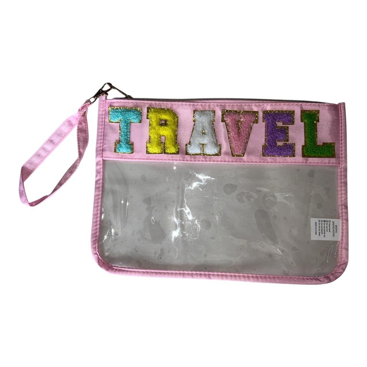 Travel Pink PVC Zip Bag - Future Decor