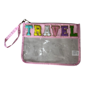 Travel Pink PVC Zip Bag - Future Decor