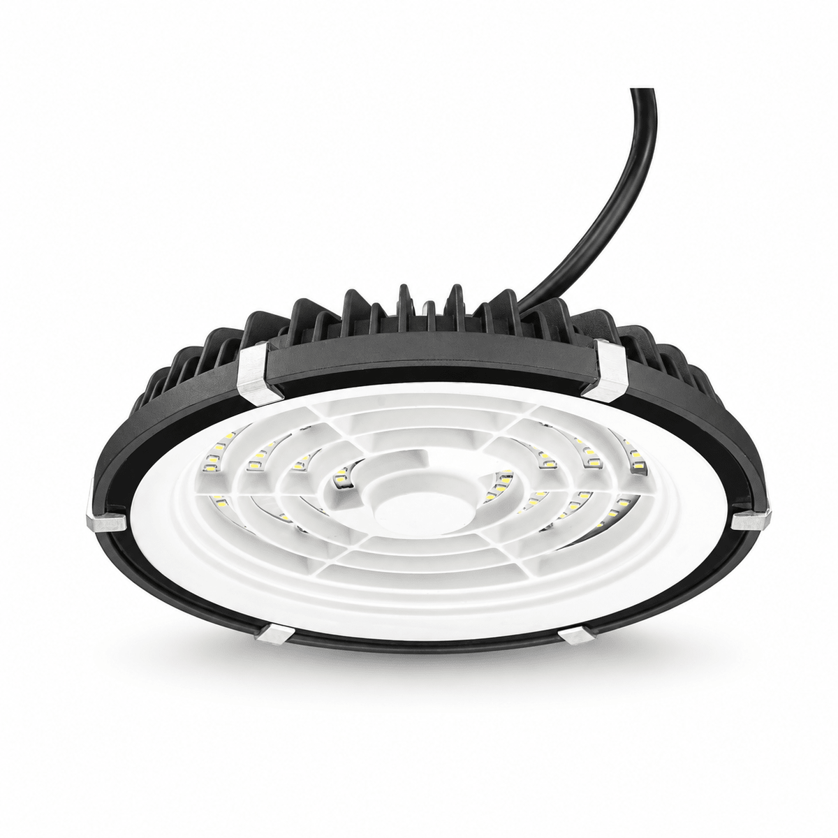 100W UFO LED high-bay light on a white background