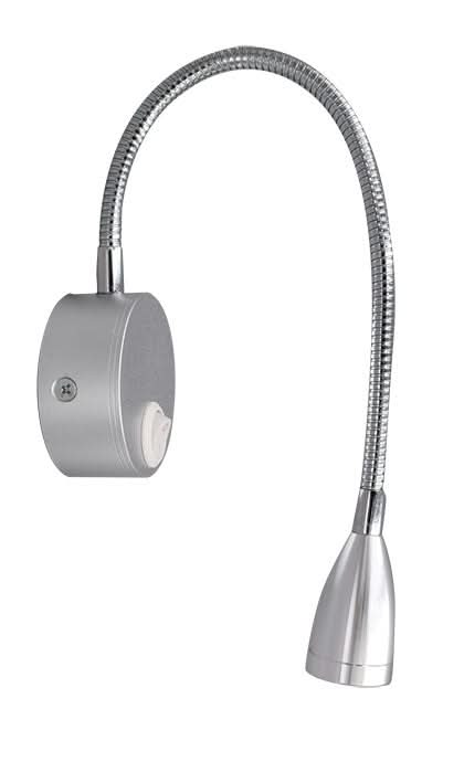 LED Wall Light - 1W Goose Neck Reading Light (Round Base)