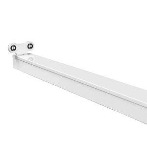 Double-channel 36W 1200mm UVC fluorescent T8 tube fitting, transparent background