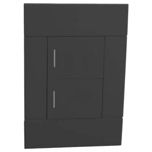 Veti 2 charcoal two-lever 2-way wall switch, transparent background