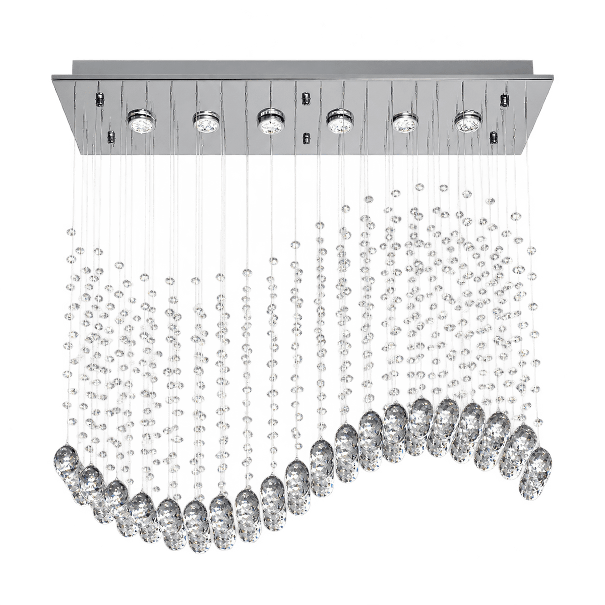 Waverley Chrome Chandelier on a transparent background