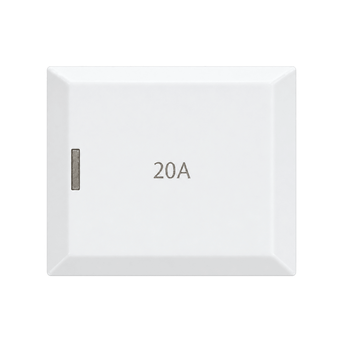 White 20A Isolator – 1.5 Module ECP Range, transparent background