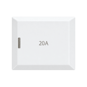 White 20A Isolator – 1.5 Module ECP Range, transparent background