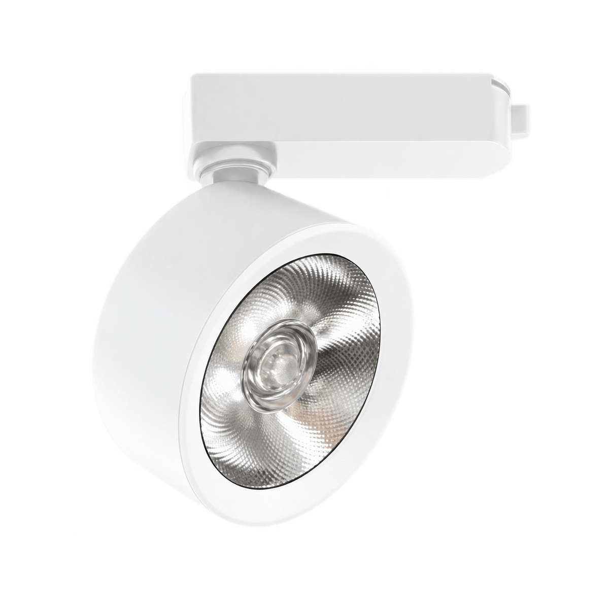 White Harrods Fixed LED Track Spot, 30W, 4000K, transparent background