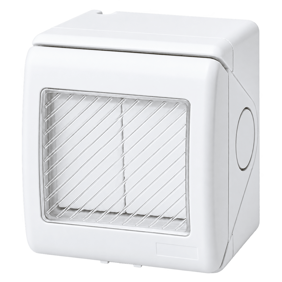 White Matt Waterproof Switch IP55 - 2 Lever, 2 Way, transparent background
