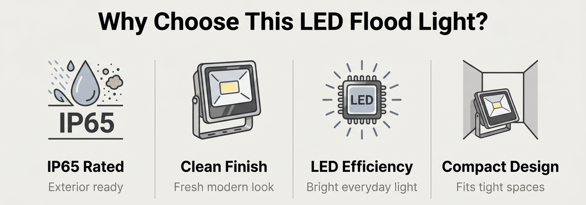 LED Flood Light - Oober 20W Motion Sensor