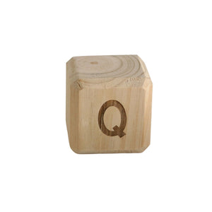 Wooden Alphabet Block Q - Future Decor