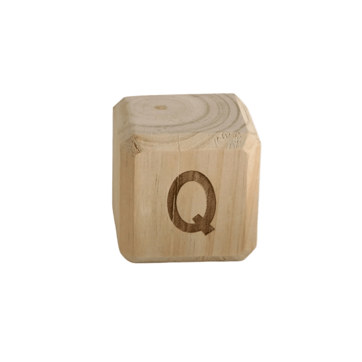 Wooden Alphabet Block Q