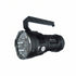 Black Zartek ZA-818 flashlight on a white background