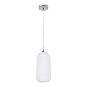 Polished Chrome Pendant with White Glass - Future Light - LED Lights South Africa
