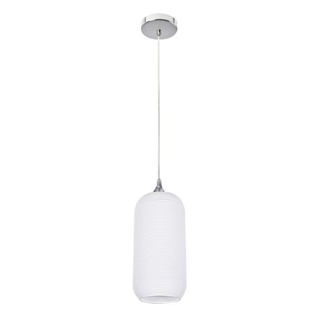 Polished Chrome Pendant with White Glass - Future Light - LED Lights South Africa