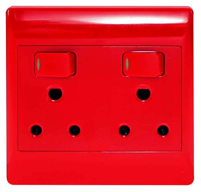 Dedicated Red 2 x 16A Switched Socket | Buy Online & Save!