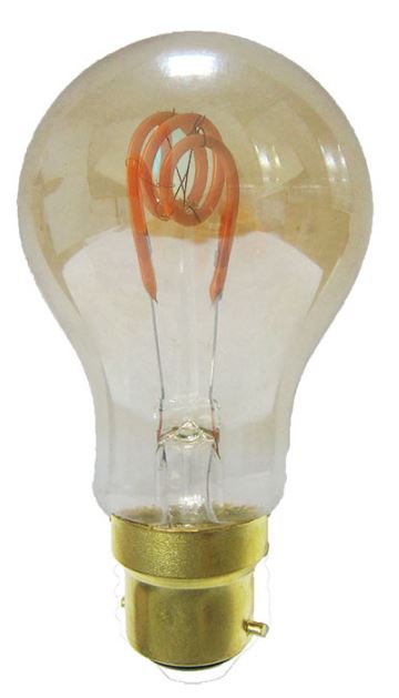 LED Bulb - Amber LED Filament A60 Bulb (Dimmable) - Future Light - LED Lights South Africa