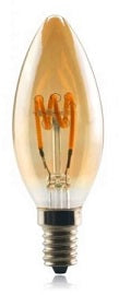 LED Bulb - Amber LED Filament Candle Bulb (Dimmable) - Future Light - LED Lights South Africa