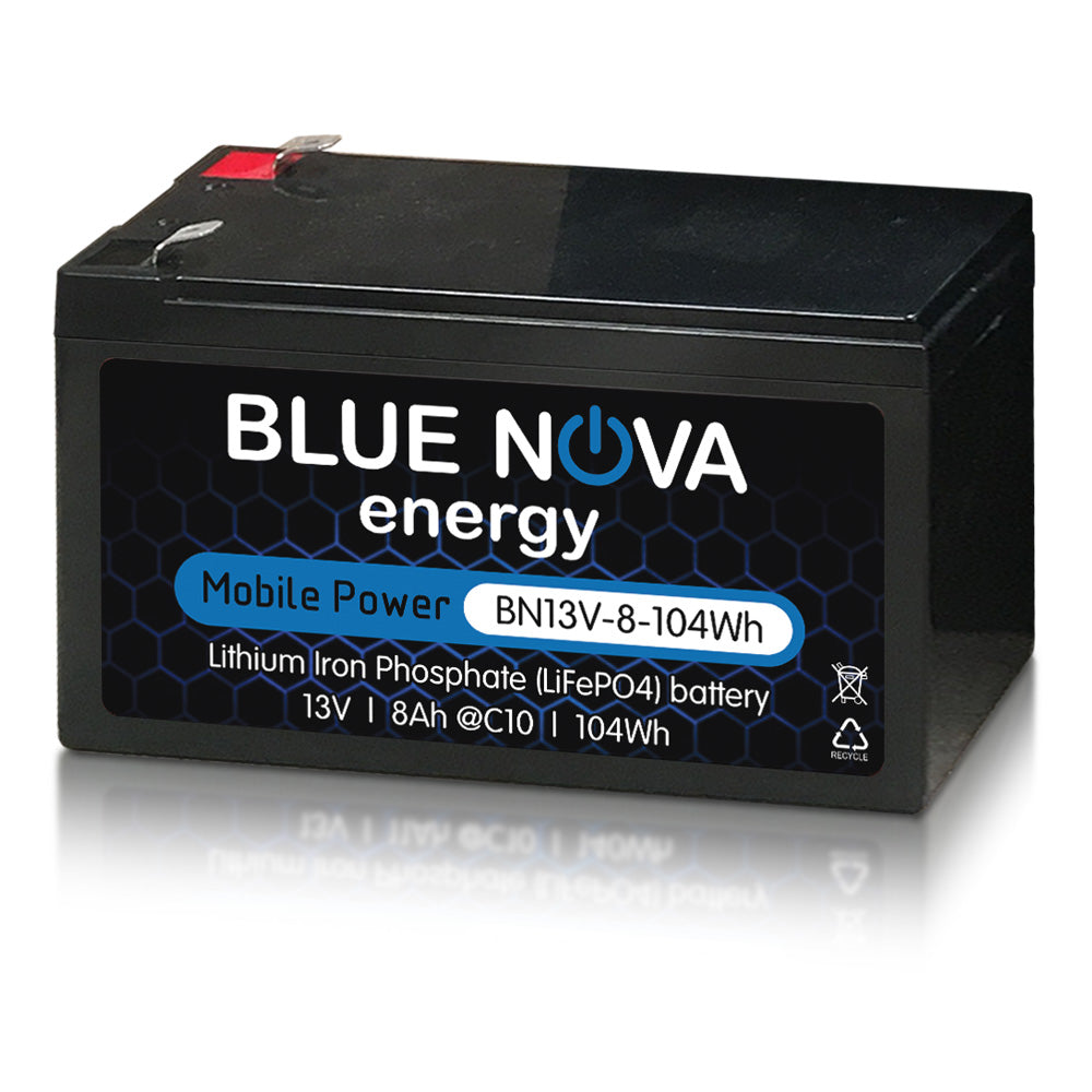 Blue Nova LiFePO4 8AH Battery - Future Light - LED Lights South Africa