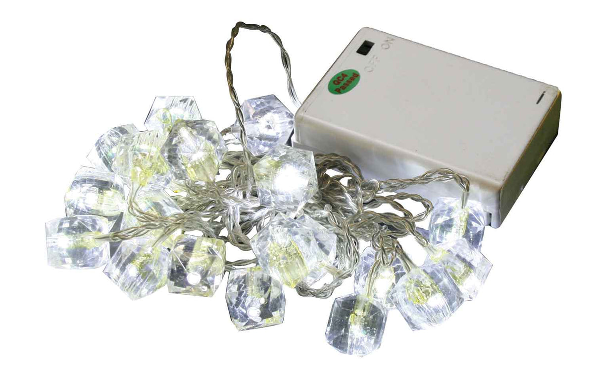 LED Fairy Lights - Crystal Caps 2 Meter / Battery Operated