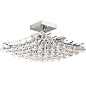 Polished Chrome with Acrylic Crystals Ceiling Fitting - Future Light - LED Lights South Africa