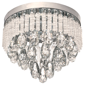21W Stainless Steel LED Ceiling Fitting with Glass and Crystals - Future Light - LED Lights South Africa