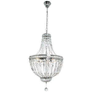 Stylish Polished Chrome Chandelier with Crystals - Future Light - LED Lights South Africa