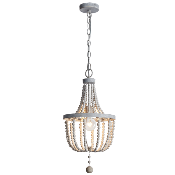 Metal & Wood Bead Chandelier CH893 - Future Light - LED Lights South Africa