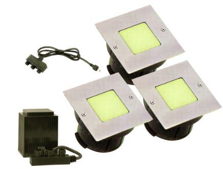 LED Deck Light - Square 3 Light Kit - Future Light - LED Lights South Africa