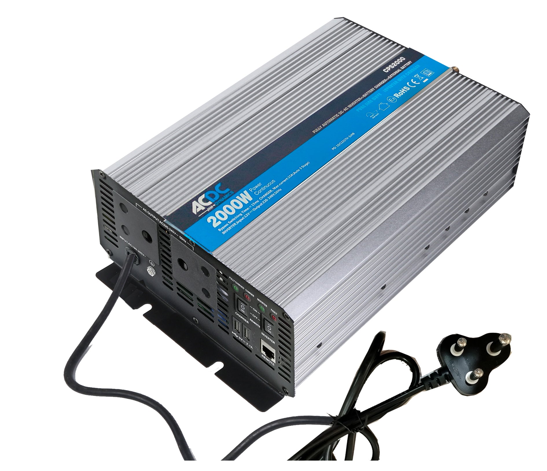 2000W Pure Sine Wave Inverter & Charger - Future Light - LED Lights South Africa