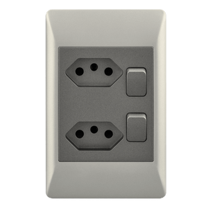 Plug - 2 New RSA Sockets with 2 Switches - 2 X 4 - Future Light - LED Lights South Africa