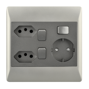 Plug - 2 New RSA Sockets + Schuko with 3 Switches - 4 X 4 - Future Light - LED Lights South Africa