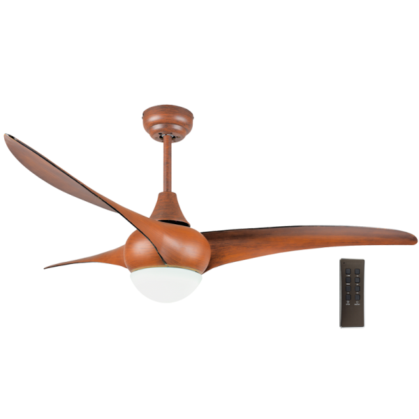 Steel and Acrylic LED Ceiling Fan with Wood Finish - Future Light - LED Lights South Africa