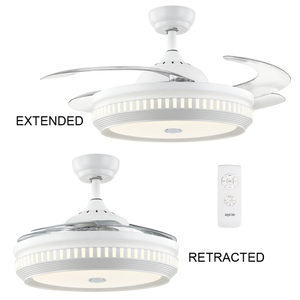Metal LED Ceiling Fan with 4 Retractable ABS Blades - Future Light - LED Lights South Africa