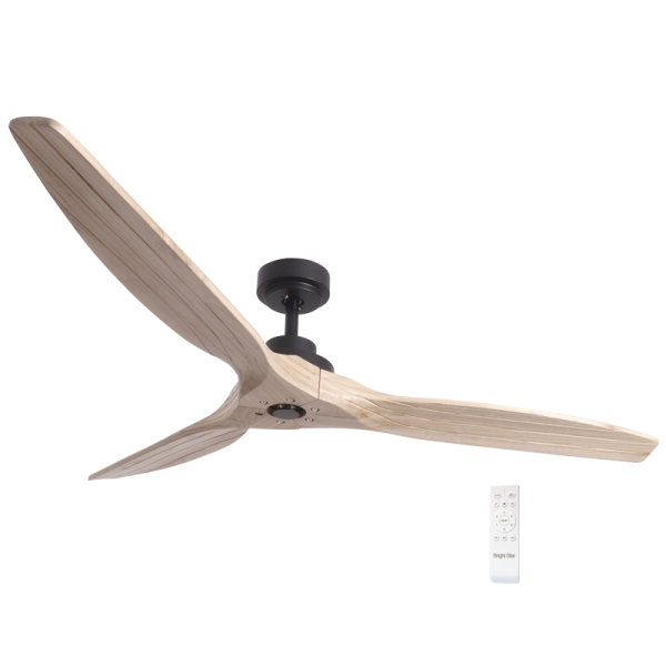 Ceiling Fan - 3 Blade Natural Finish Solid Wood Blades - Future Light - LED Lights South Africa
