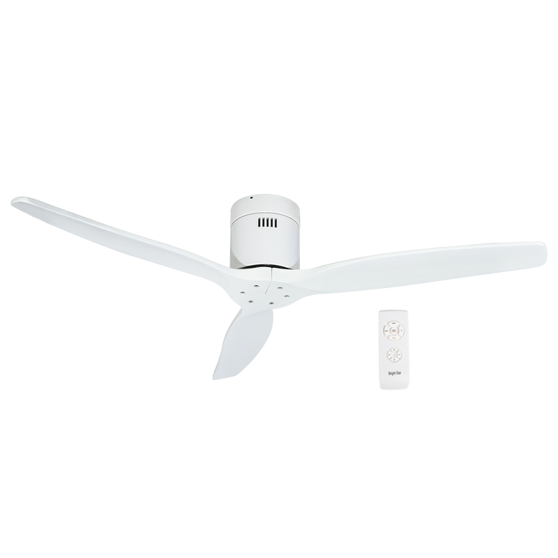 Ceiling Fan - 3 Blade White / Solid Wood Blades - Future Light - LED Lights South Africa