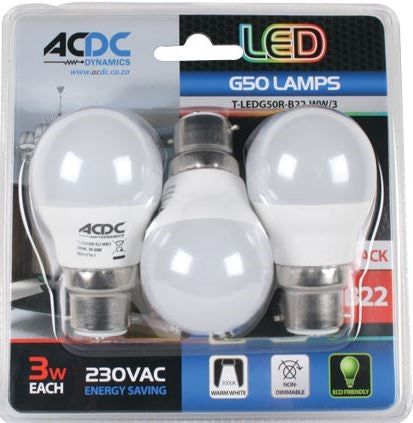 LED Golf Ball - 3W E27/B22 Value Pack - Future Light - LED Lights South Africa
