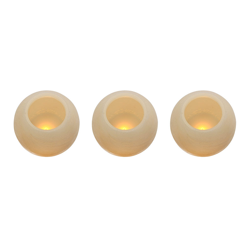 Party Lights - 3pc Round LED Candles - Future Light - LED Lights South Africa