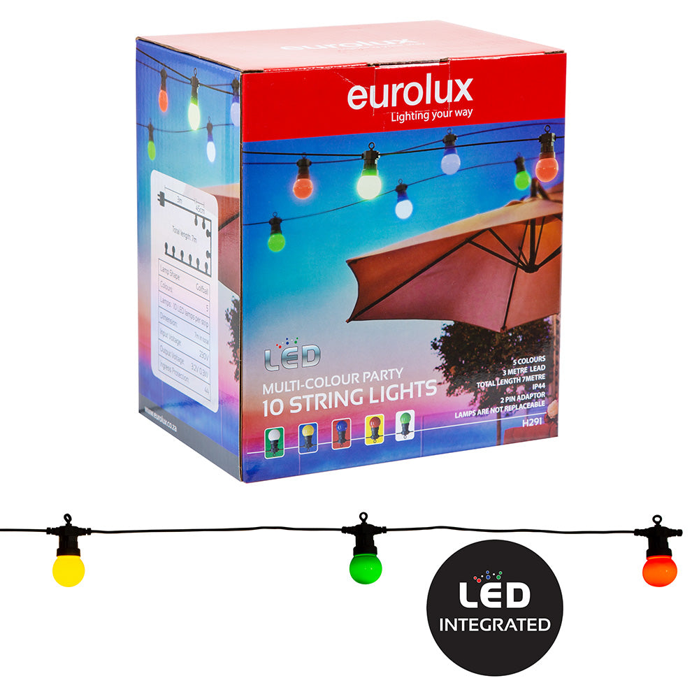 LED String Lights 10 Piece Opaque Colours - Future Light - LED Lights South Africa