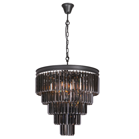 Charcoal Grey Tier Crystal Chandelier - Future Light - LED Lights South Africa