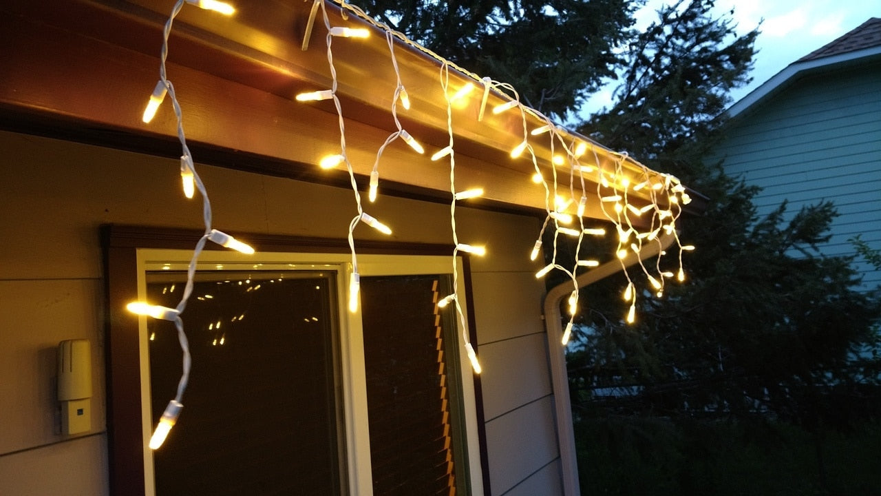 Outdoor / Indoor LED Icicle Lights - Warm White - Future Light - LED Lights South Africa