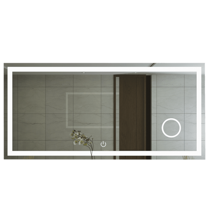 Energy efficient large rectangular LED mirror for salon lighting