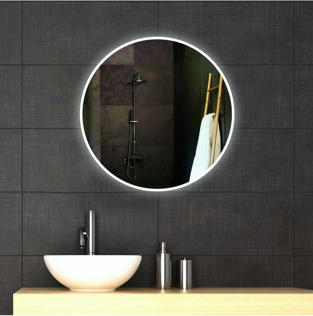Diva Round LED Mirror - Dimmable - Future Light - LED Lights South Africa