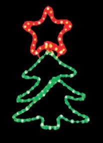 LED Christmas Lights - Christmas Tree Red Star Motif - Future Light - LED Lights South Africa